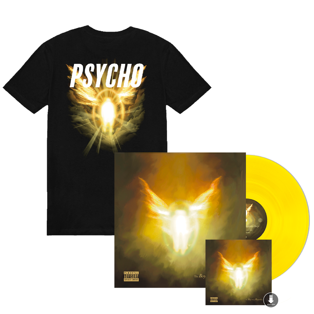 The Boy Who Played the Harp Yellow 2LP Vinyl + Psycho Angel Tee + Digital Album